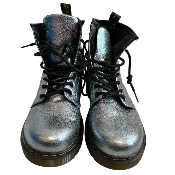 Dr Martens boots juniors crinkle metallic - Picture 2 of 9